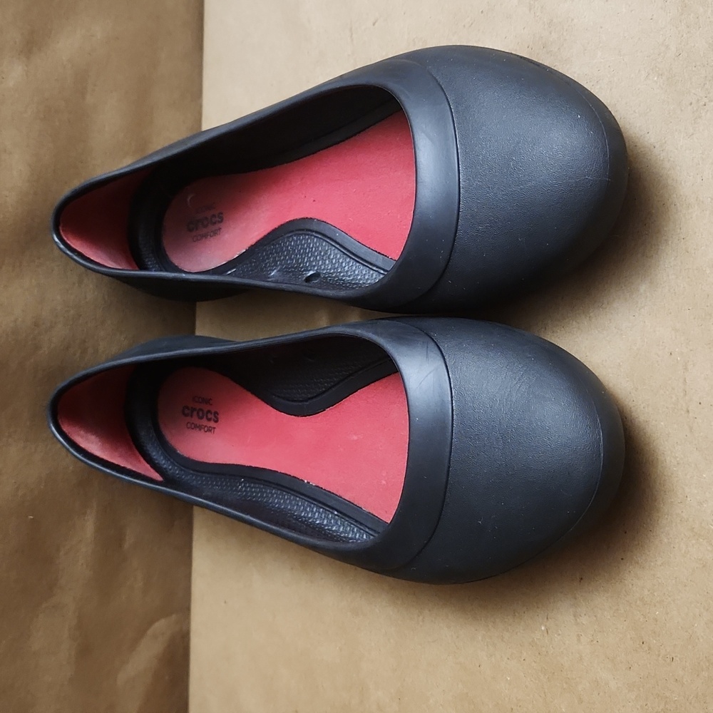 Crocs Shoes Crocs Lina Flats Black Rubber Ballet Flats Comfortable Women’s Sz 9